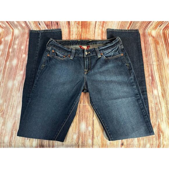 Lucky Brand LOLA STRAIGHT Size 8/29 Long Blue Low Rise Jeans Denim Pants 29x34 - Picture 3 of 11